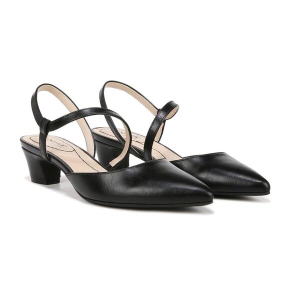 LifeStride new in box 8.5 black sling back kitten heel strap over top UK6 EUR39 - Picture 1 of 12